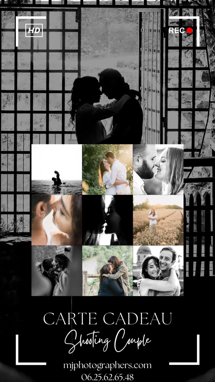 Carte cadeau shooting couple MJ Photographers